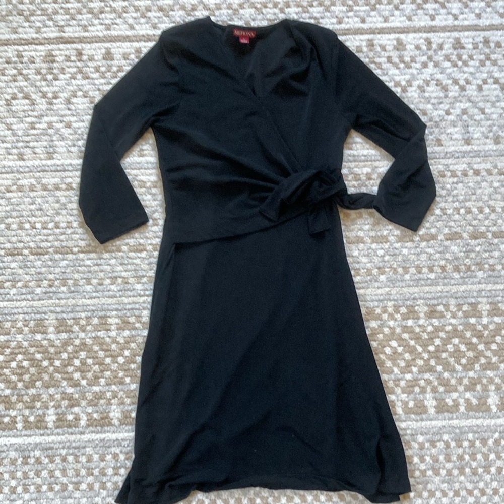 Merona Black Wrap Dress - Postpartum & Breastfeeding Friendly!